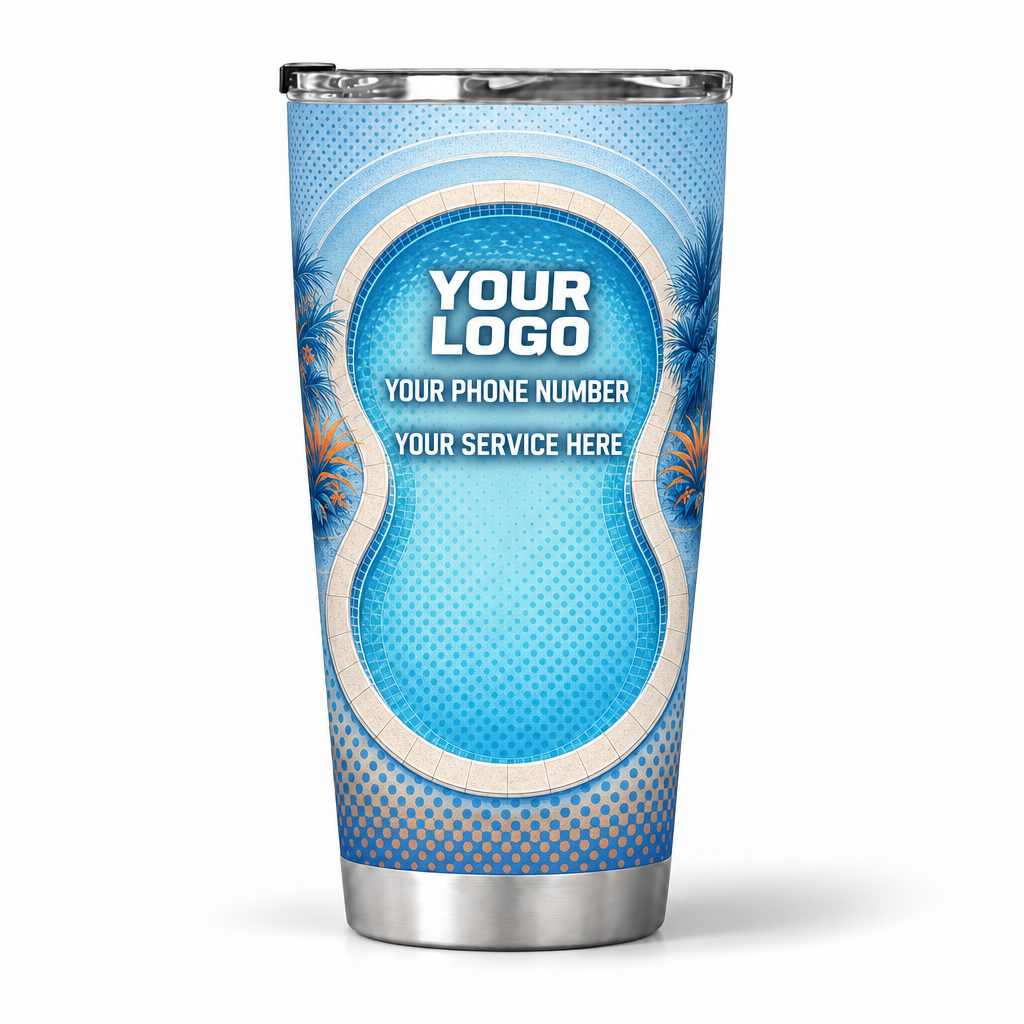 PSN079 personalized tumbler 20oz back product mockup