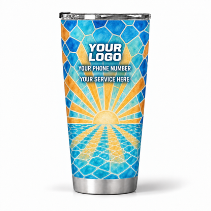 PSN080 personalized tumbler 20oz back product mockup