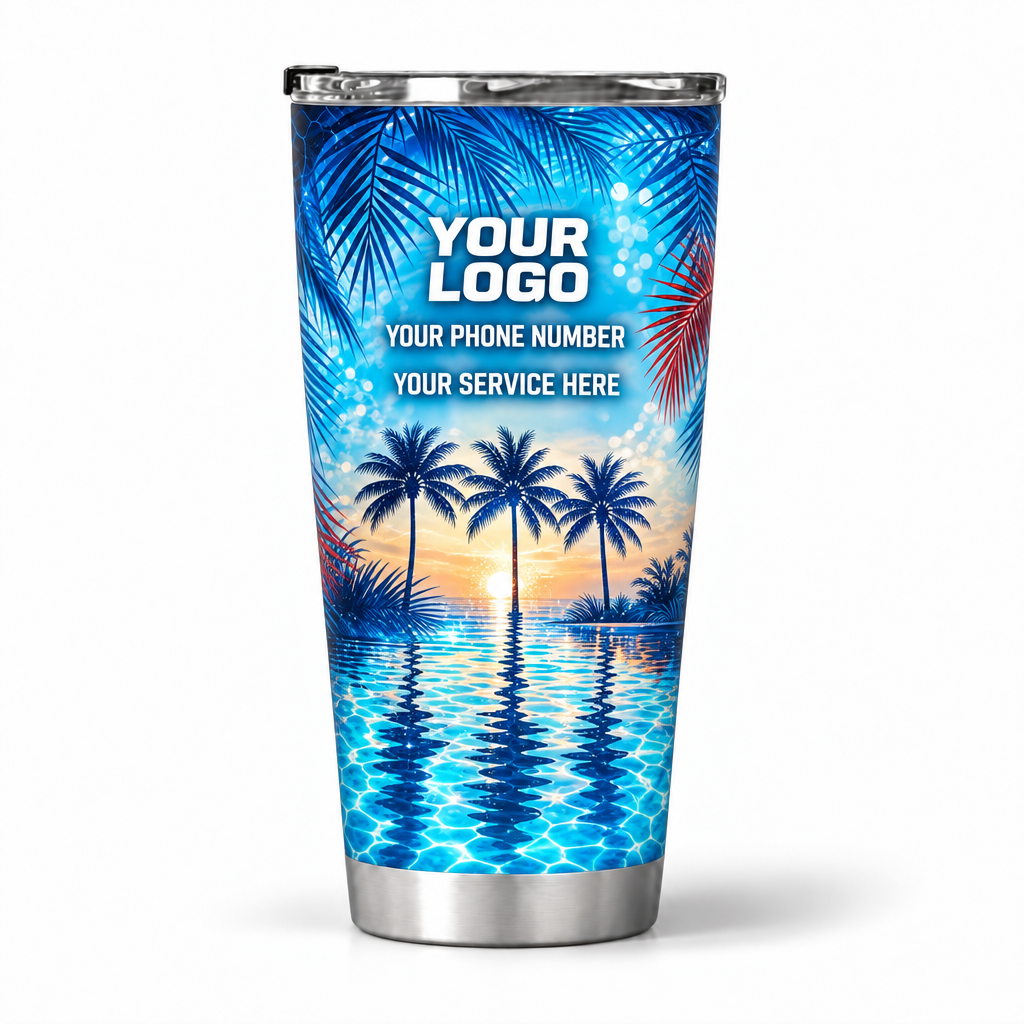 PSN082 personalized tumbler 20oz back product mockup