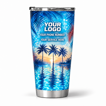 PSN082 personalized tumbler 20oz back product mockup