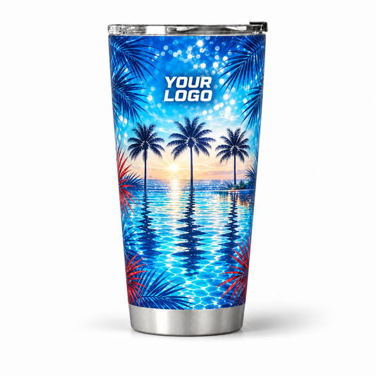 PSN082 personalized tumbler 20oz front product mockup