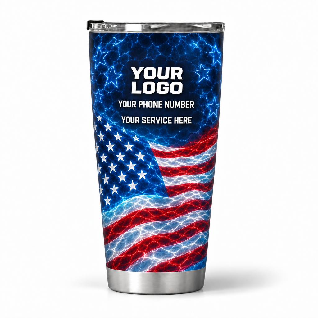 PSN083 personalized tumbler 20oz back product mockup