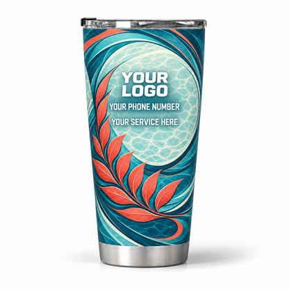 PSN084 personalized tumbler 20oz back product mockup