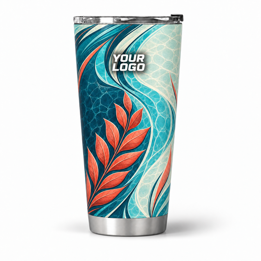 PSN084 personalized tumbler 20oz front product mockup