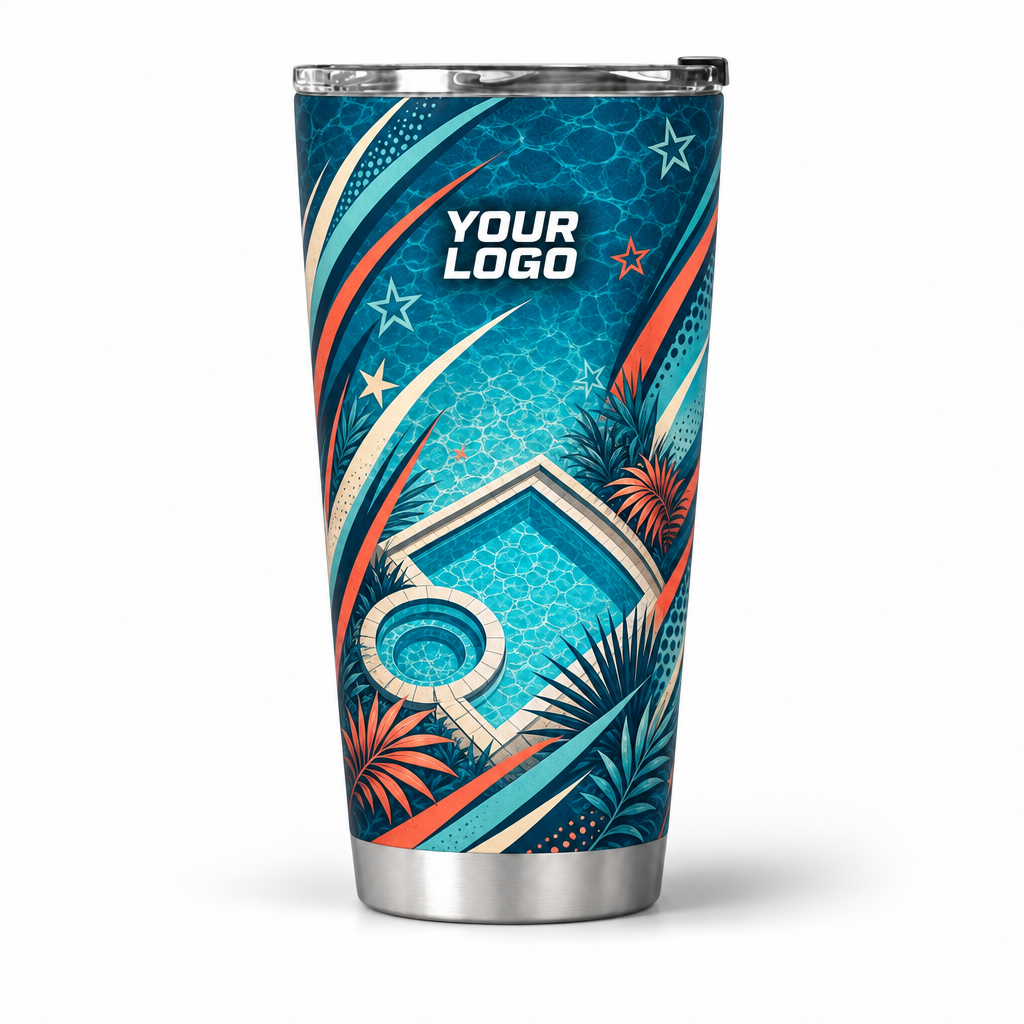 PSN086 personalized tumbler 20oz front product mockup