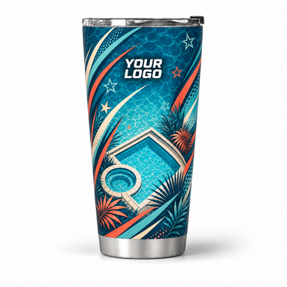 PSN086 personalized tumbler 20oz front product mockup