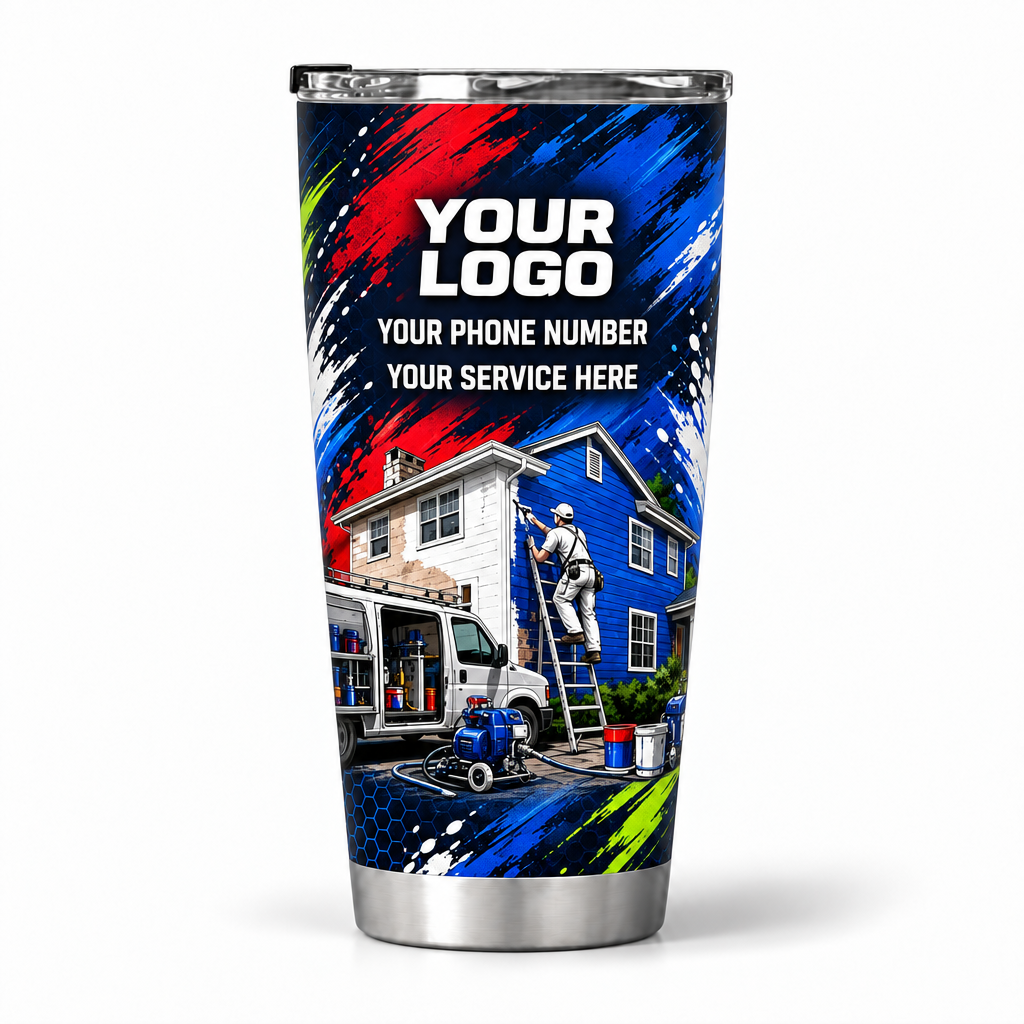PTN003 personalized tumbler 20oz back product mockup
