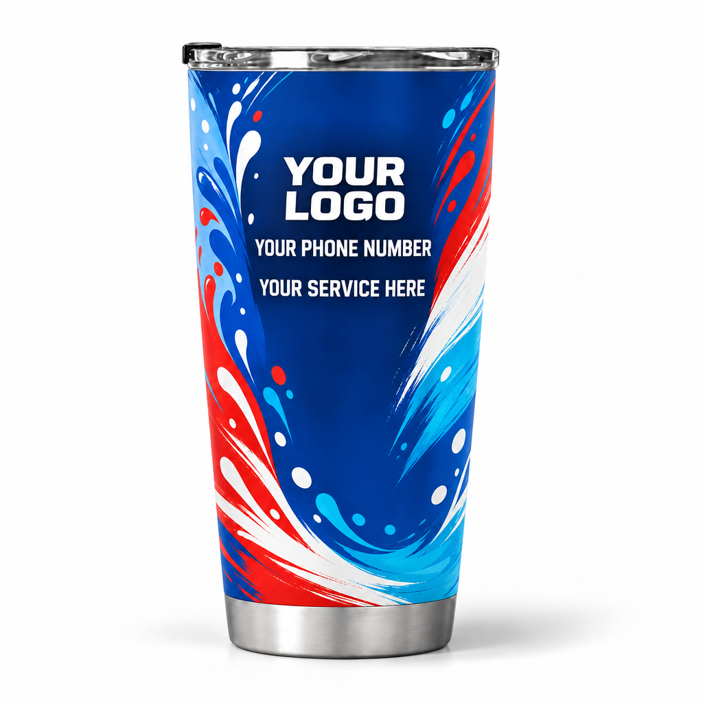 PTN007 personalized tumbler 20oz back product mockup