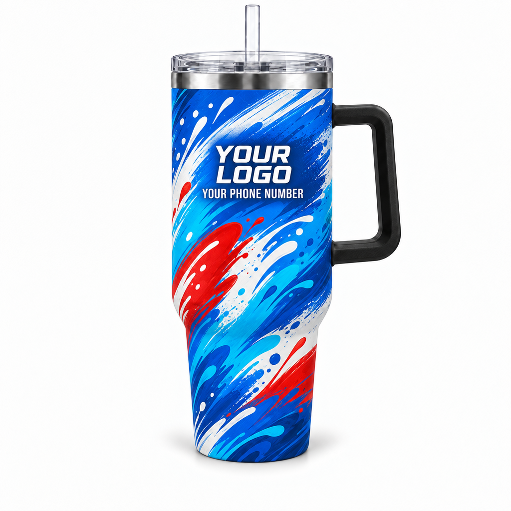 PTN007 personalized tumbler 40oz front product mockup