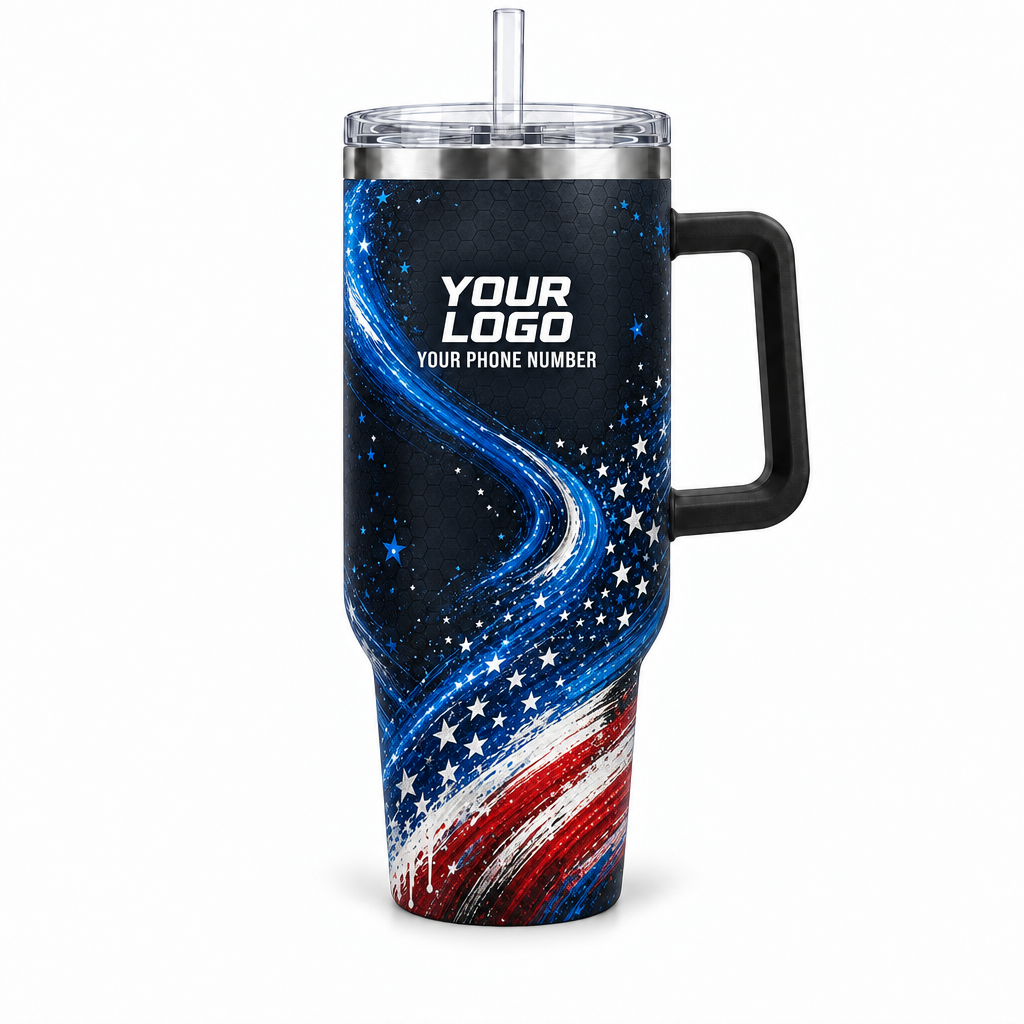 PTN009 personalized tumbler 40oz front product mockup