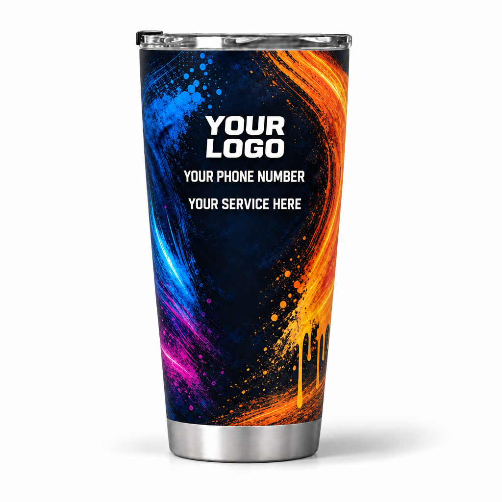 PTN017 personalized tumbler 20oz back product mockup