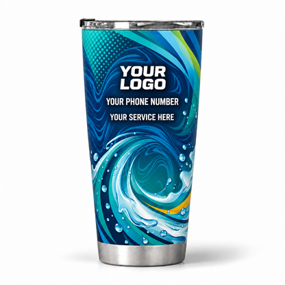 PW0001 personalized tumbler 20oz back product mockup