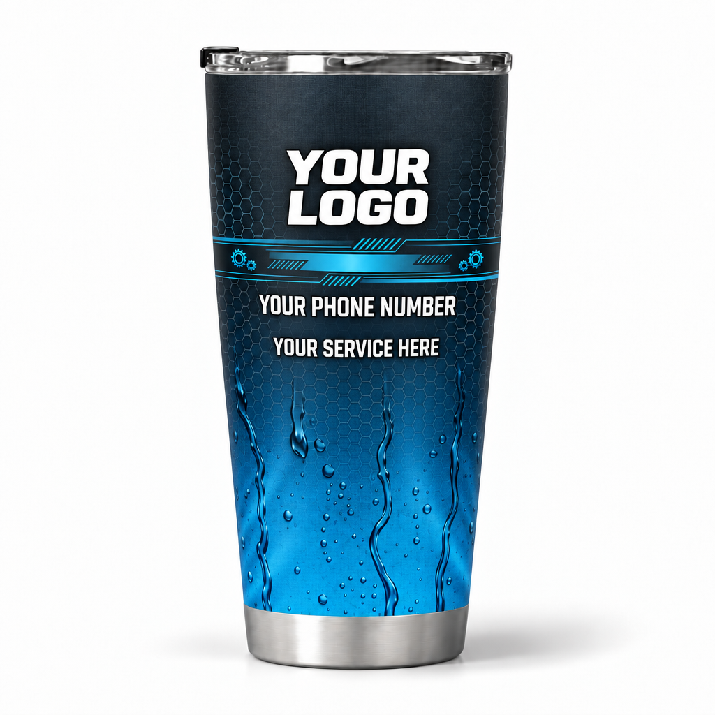 PW0002 personalized tumbler 20oz back product mockup
