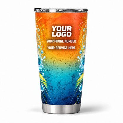 PW0003 personalized tumbler 20oz back product mockup