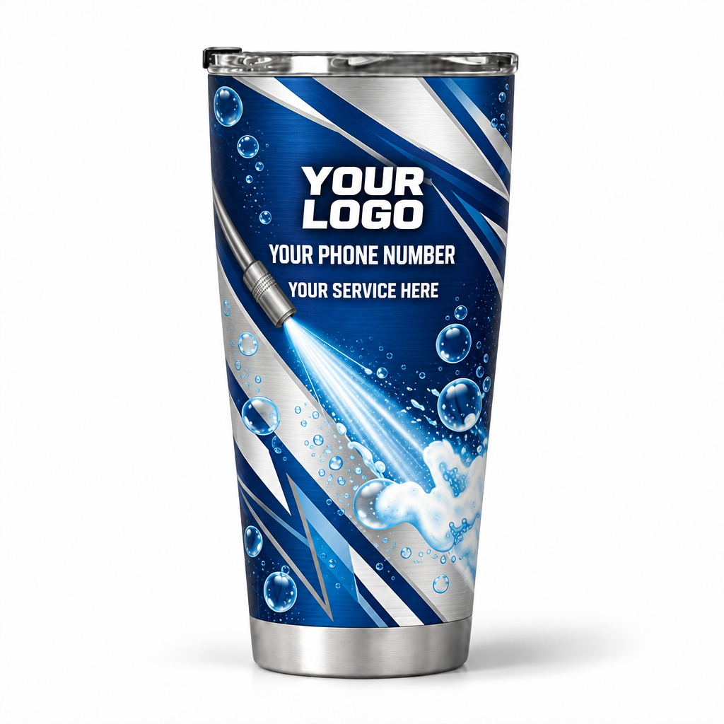 PW0007 personalized tumbler 20oz back product mockup