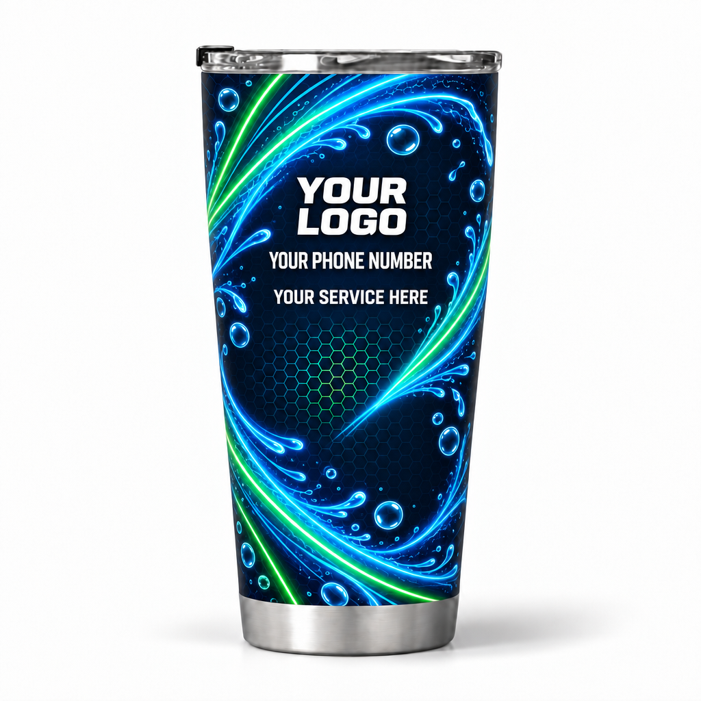 PW0008 personalized tumbler 20oz back product mockup
