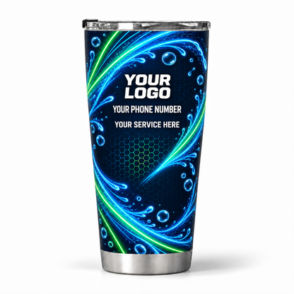 PW0008 personalized tumbler 20oz back product mockup
