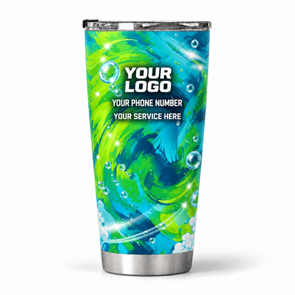 PW0009 personalized tumbler 20oz back product mockup