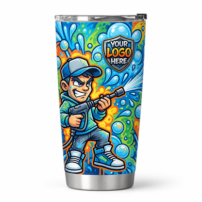 PW0010 personalized tumbler 20oz front product mockup