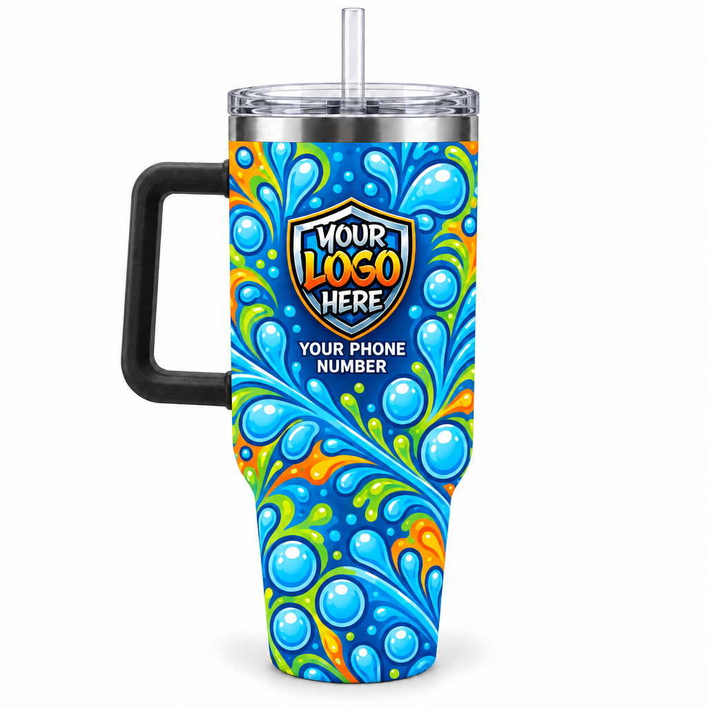 PW0010 personalized tumbler 40oz back product mockup
