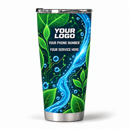 PW0011 personalized tumbler 20oz back product mockup