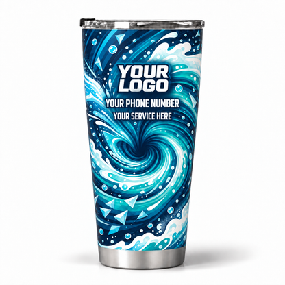 PW0013 personalized tumbler 20oz back product mockup
