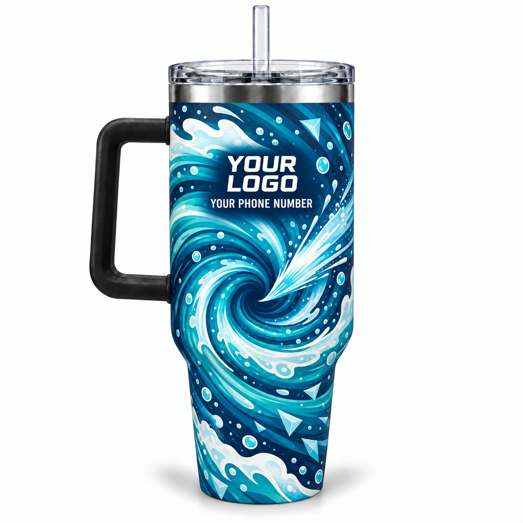PW0013 personalized tumbler 40oz back product mockup