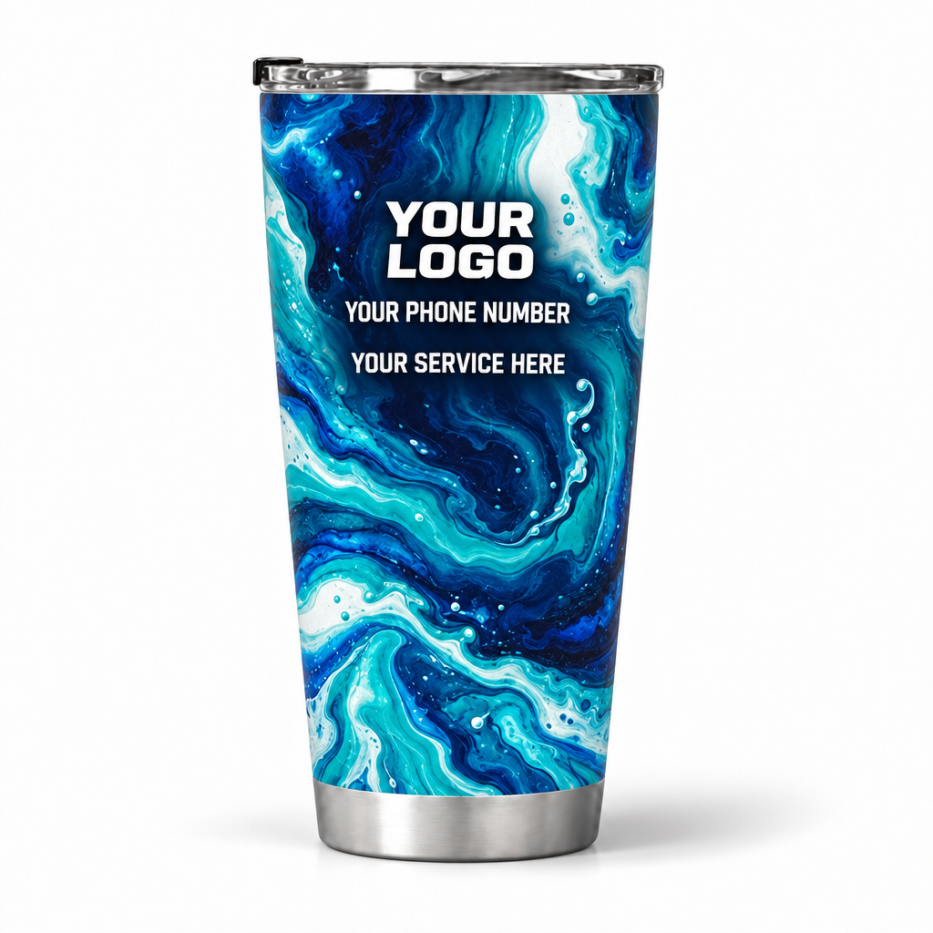 PW0014 personalized tumbler 20oz back product mockup