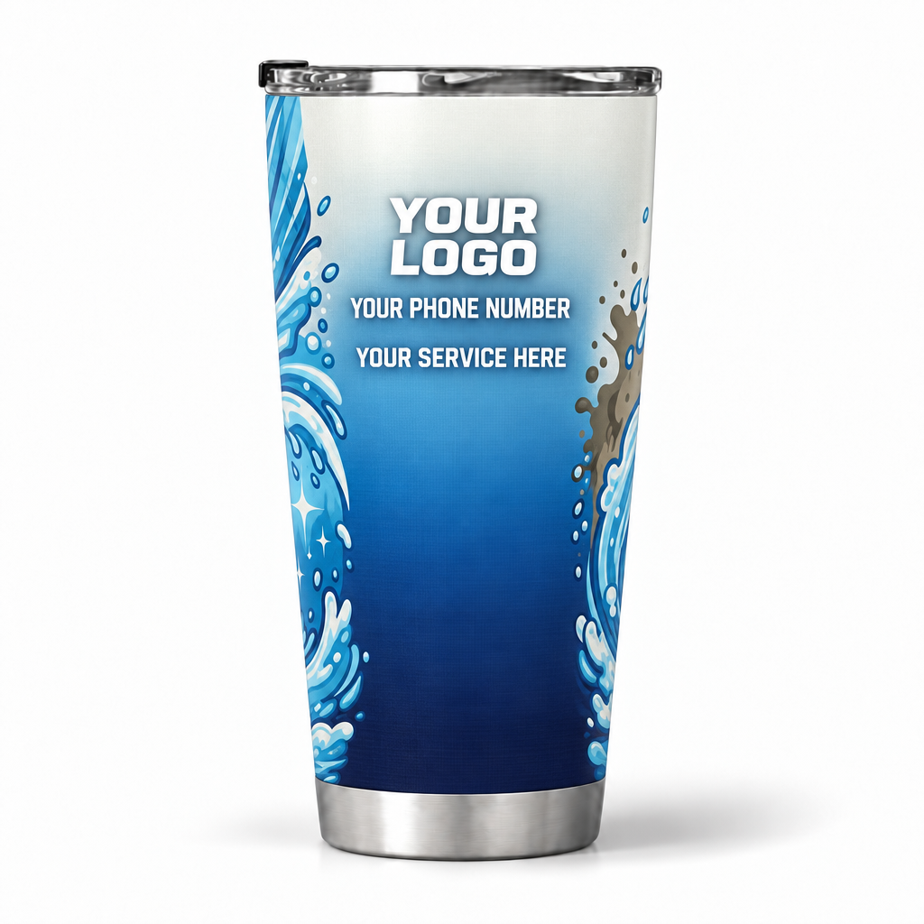 PW0015 personalized tumbler 20oz back product mockup