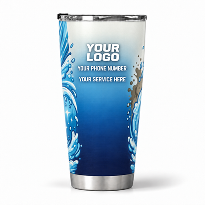PW0015 personalized tumbler 20oz back product mockup