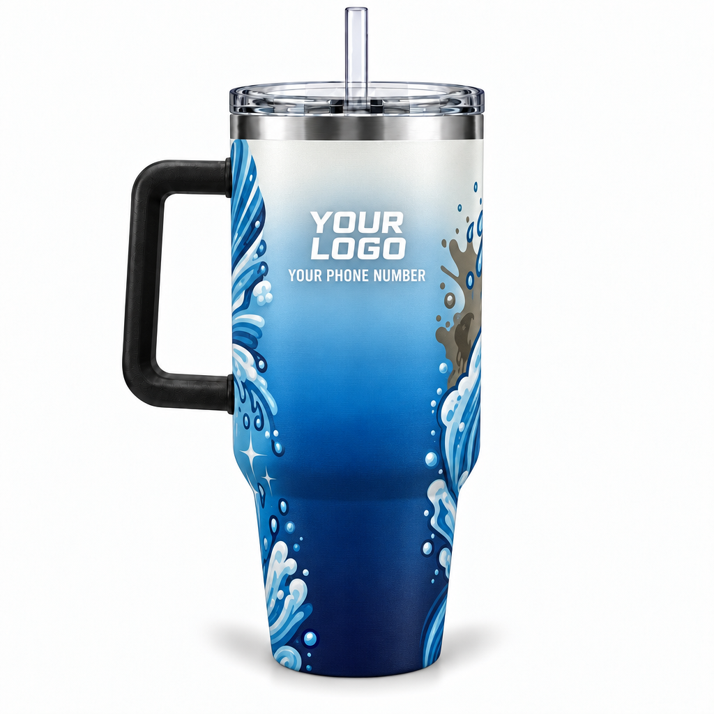 PW0015 personalized tumbler 40oz back product mockup