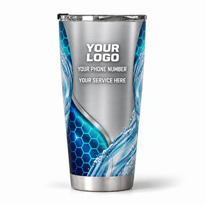PW0018 personalized tumbler 20oz back product mockup