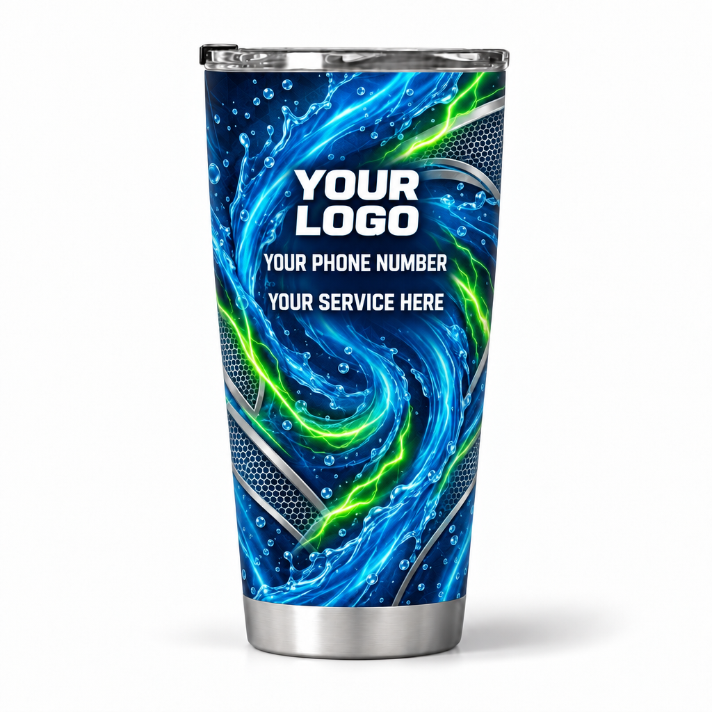 PW0019 personalized tumbler 20oz back product mockup