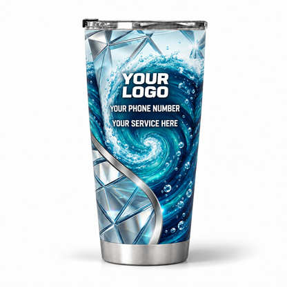 PW0020 personalized tumbler 20oz back product mockup