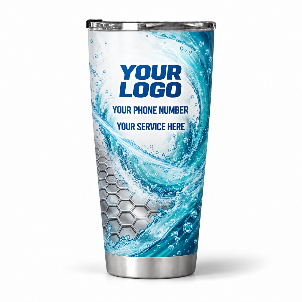 PW0021 personalized tumbler 20oz back product mockup