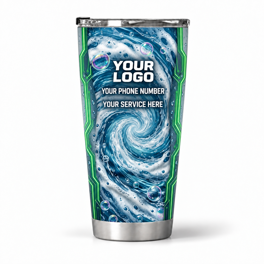 PW0025 personalized tumbler 20oz back product mockup