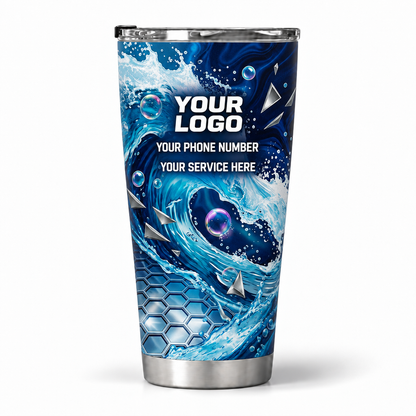 PW0027 personalized tumbler 20oz back product mockup