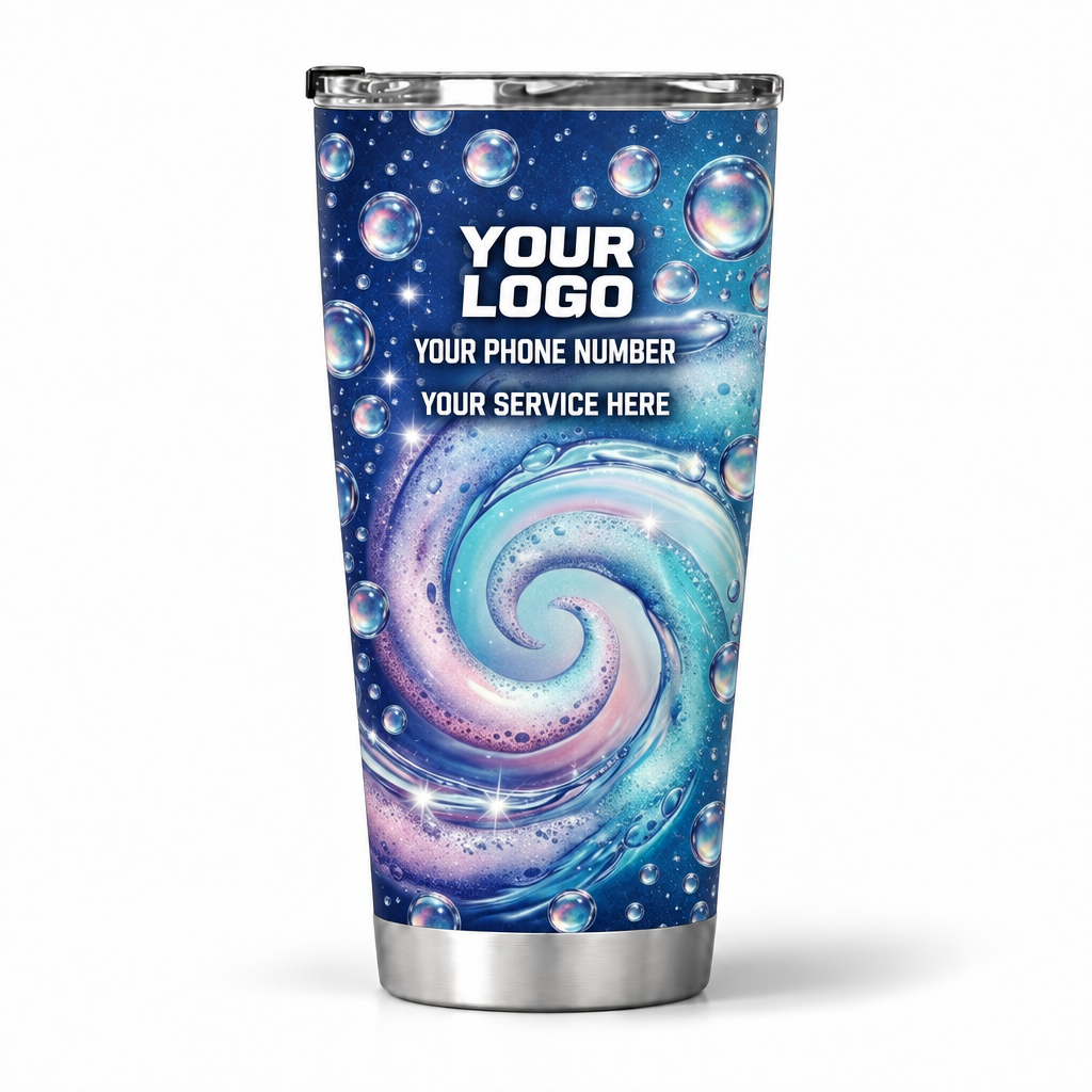 PW0030 personalized tumbler 20oz back product mockup