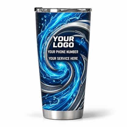 PW0032 personalized tumbler 20oz back product mockup
