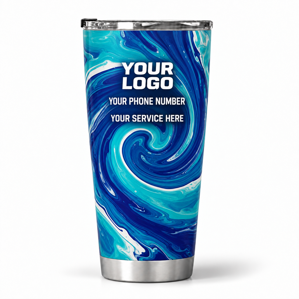 PW0033 personalized tumbler 20oz back product mockup