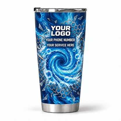 PW0034 personalized tumbler 20oz back product mockup