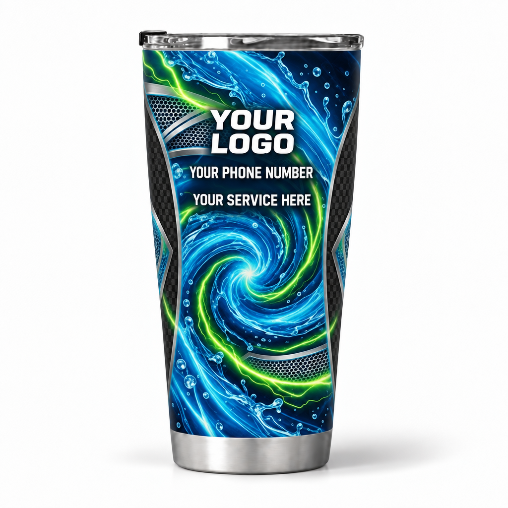 PW0037 personalized tumbler 20oz back product mockup