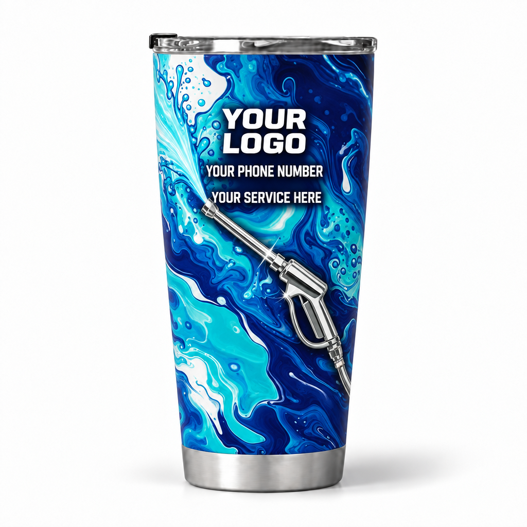 PW0040 personalized tumbler 20oz back product mockup