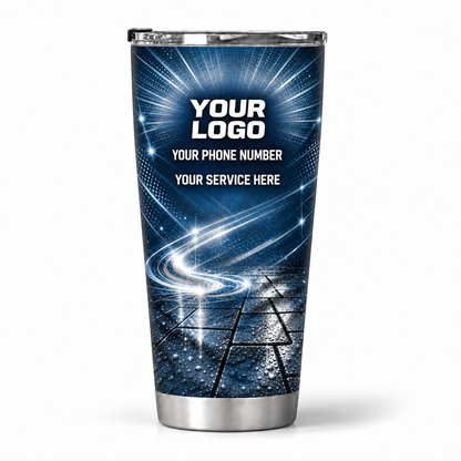 PW0048 personalized tumbler 20oz back product mockup