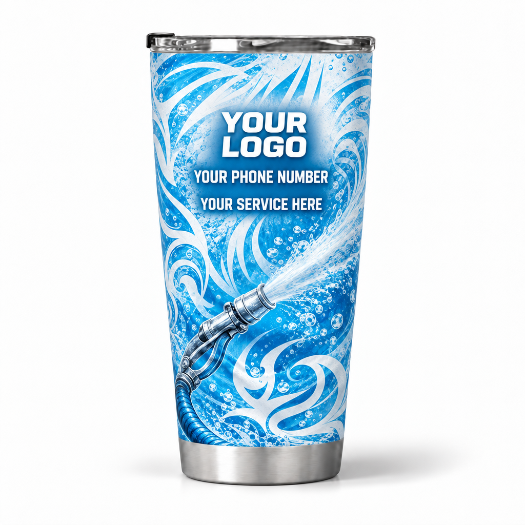 PW0049 personalized tumbler 20oz back product mockup