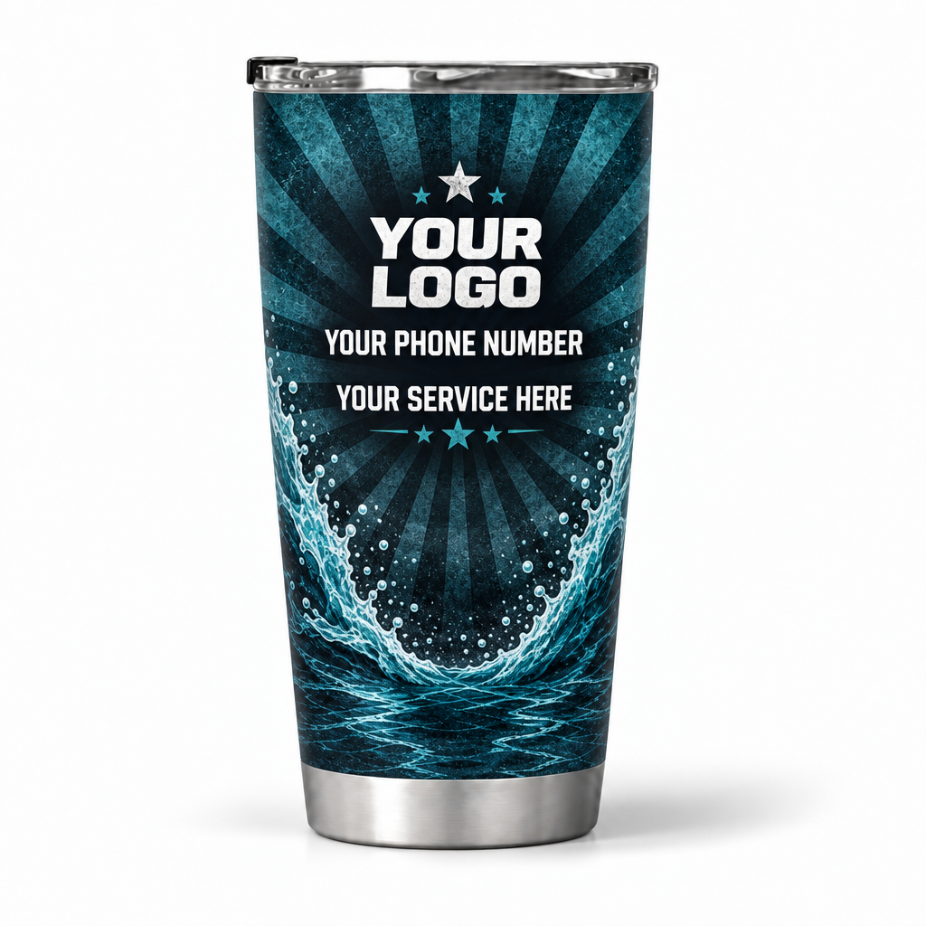 PW0050 personalized tumbler 20oz back product mockup