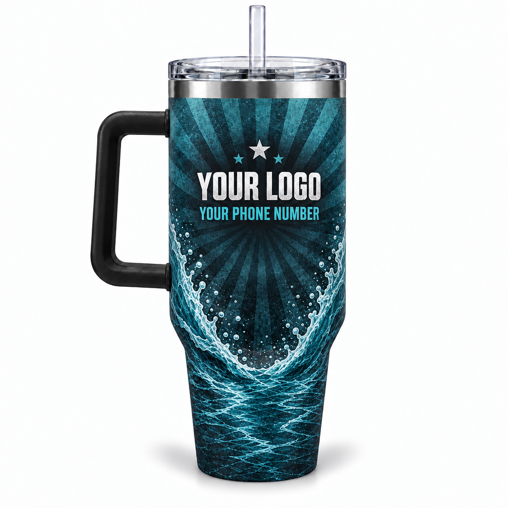 PW0050 personalized tumbler 40oz back product mockup