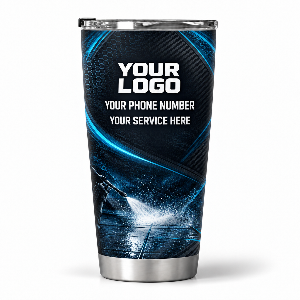 PW0051 personalized tumbler 20oz back product mockup