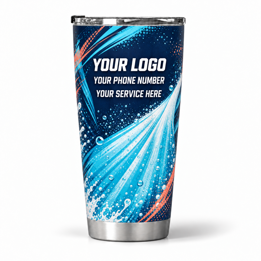 PW0053 personalized tumbler 20oz back product mockup
