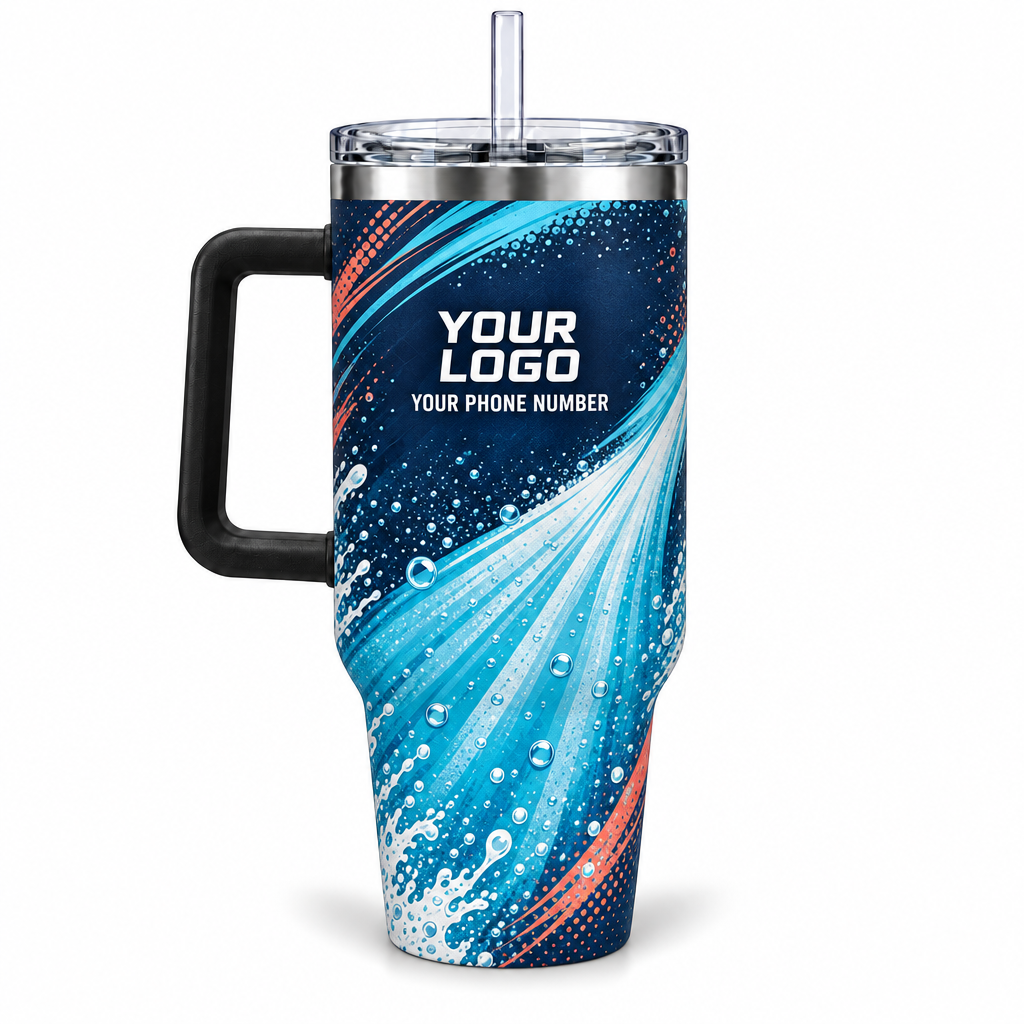 PW0053 personalized tumbler 40oz back product mockup